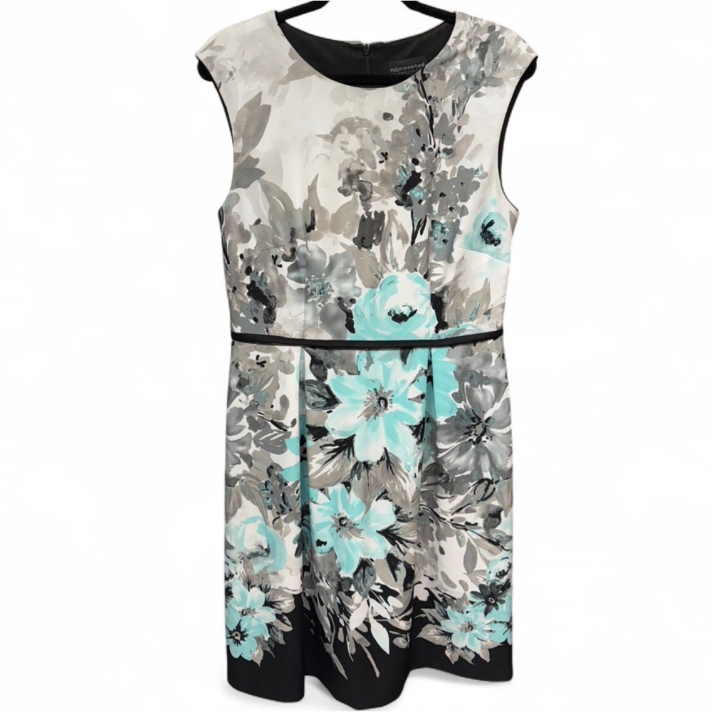 Connected Apparel Floral Sheath Dress - Size 10 - Picture 2 of 7
